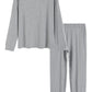 Women's Bamboo Viscose Long Sleeves Top Jogger Pants Pajamas Set - Latuza