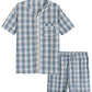 Men's Summer Cotton Pajamas Shorts Set