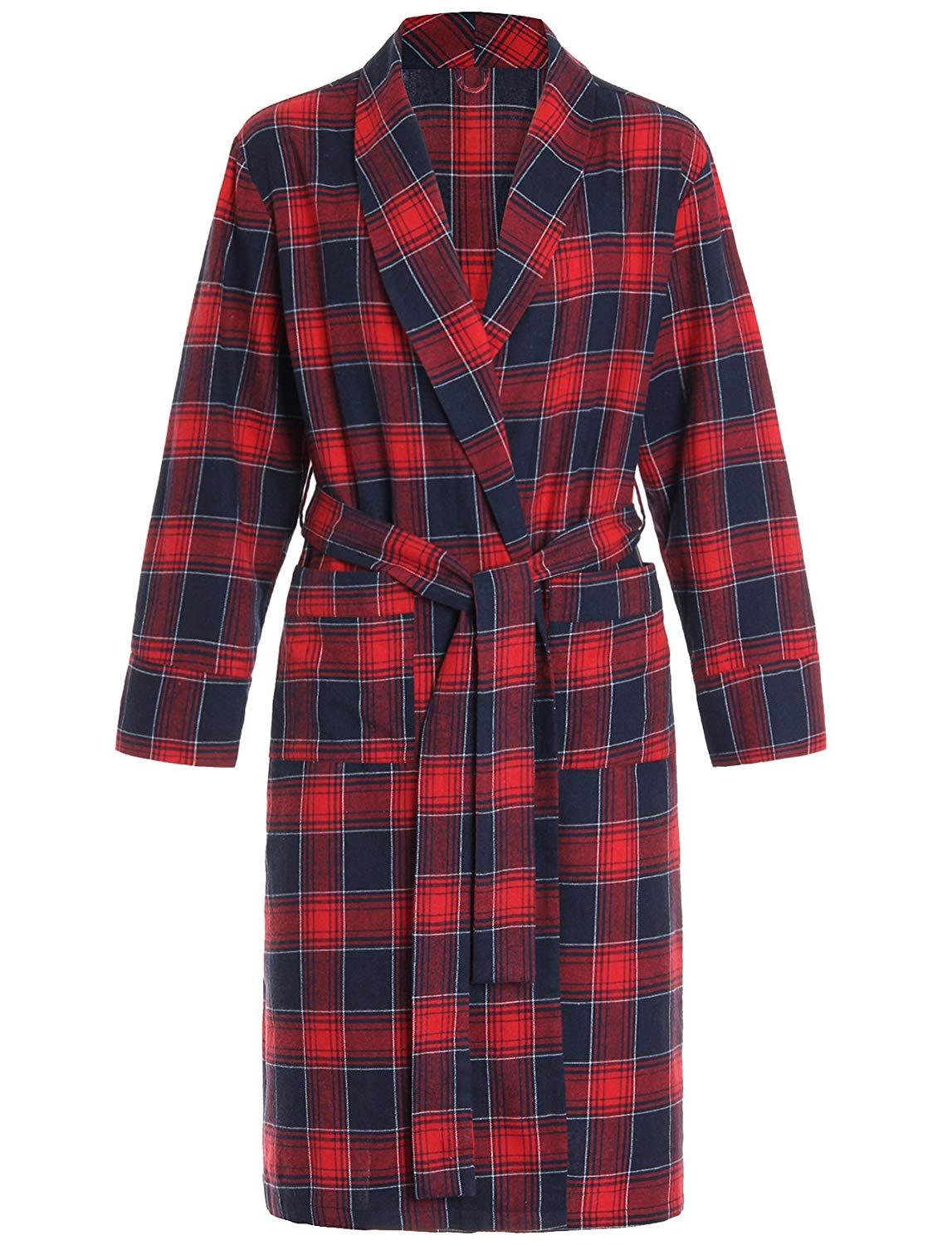 Women's Cotton Flannel Robe - Latuza