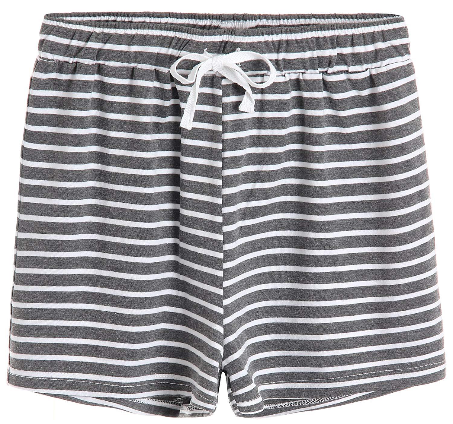 Women's Cotton Striped Pajama Shorts - Latuza