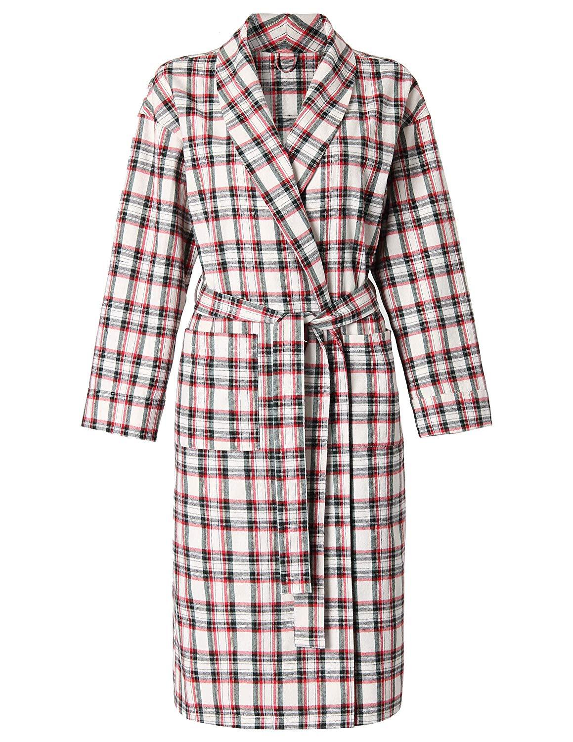 Women's Cotton Flannel Robe - Latuza