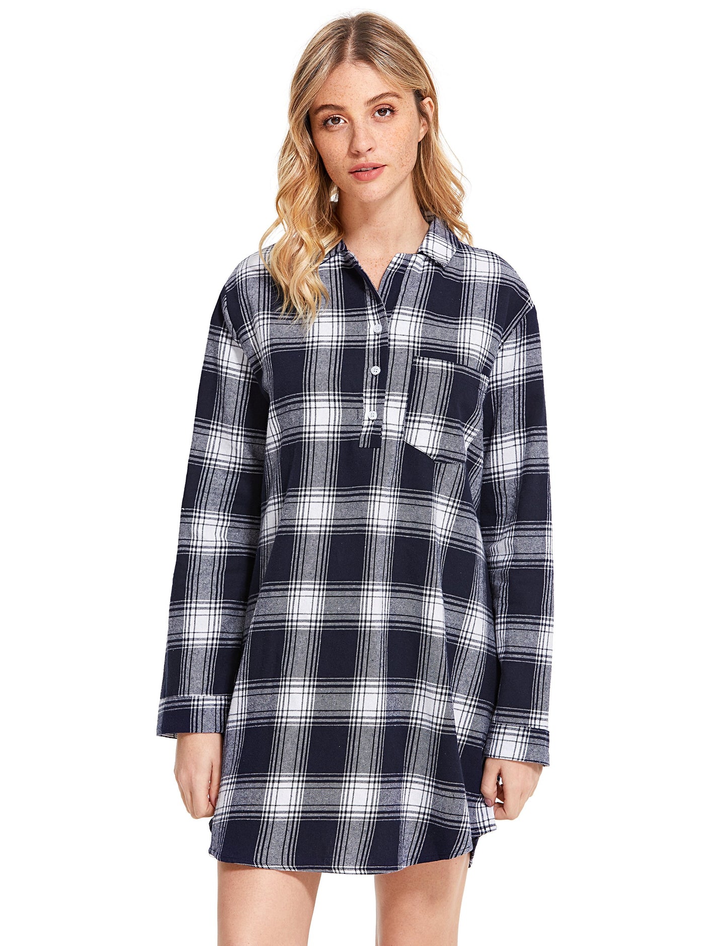 Women's Cotton Flannel Nightgown - Latuza