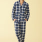 Men’s Cotton Pajama Set Plaid Woven Sleepwear