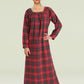 Women's Long Sleeves Cotton Flannel Nightgown