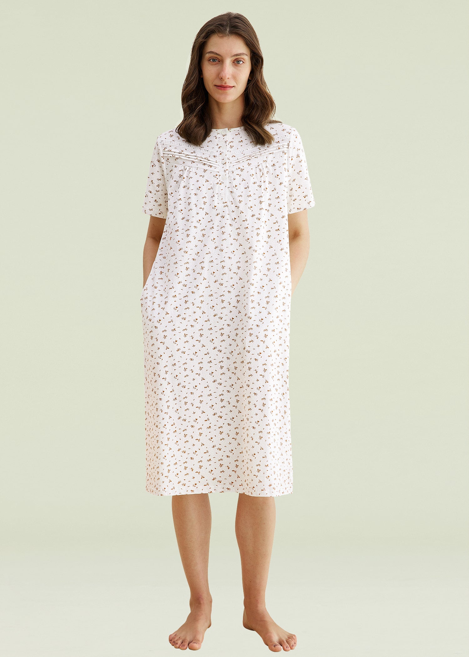 Women's Old Fashioned Soft Cotton Floral Nightgown – Latuza