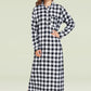 Women's Plaid Flannel Nightgowns Full Length Sleep Shirts