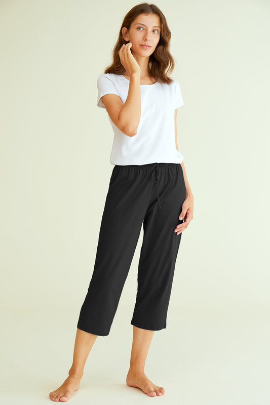 Women's Cotton Capri Pants Sleep Capris