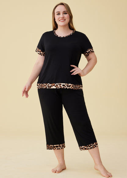 Women's Bamboo Viscose Capri Lounge Pajama Set