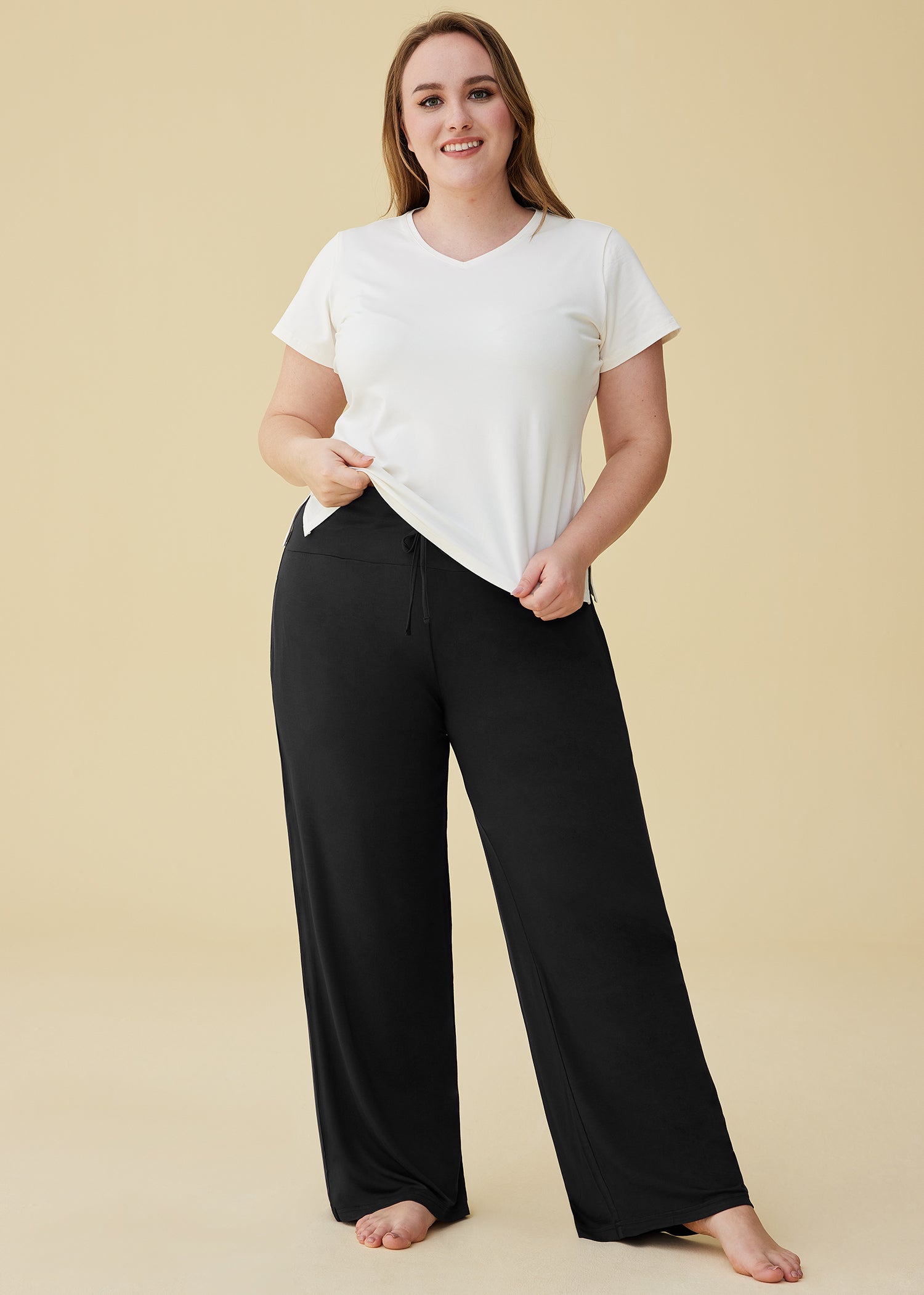 Plus Size Wide Leg Pants