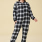 Women's Flannel Zipper Onesie Long Sleeves Pajama Jumpsuit