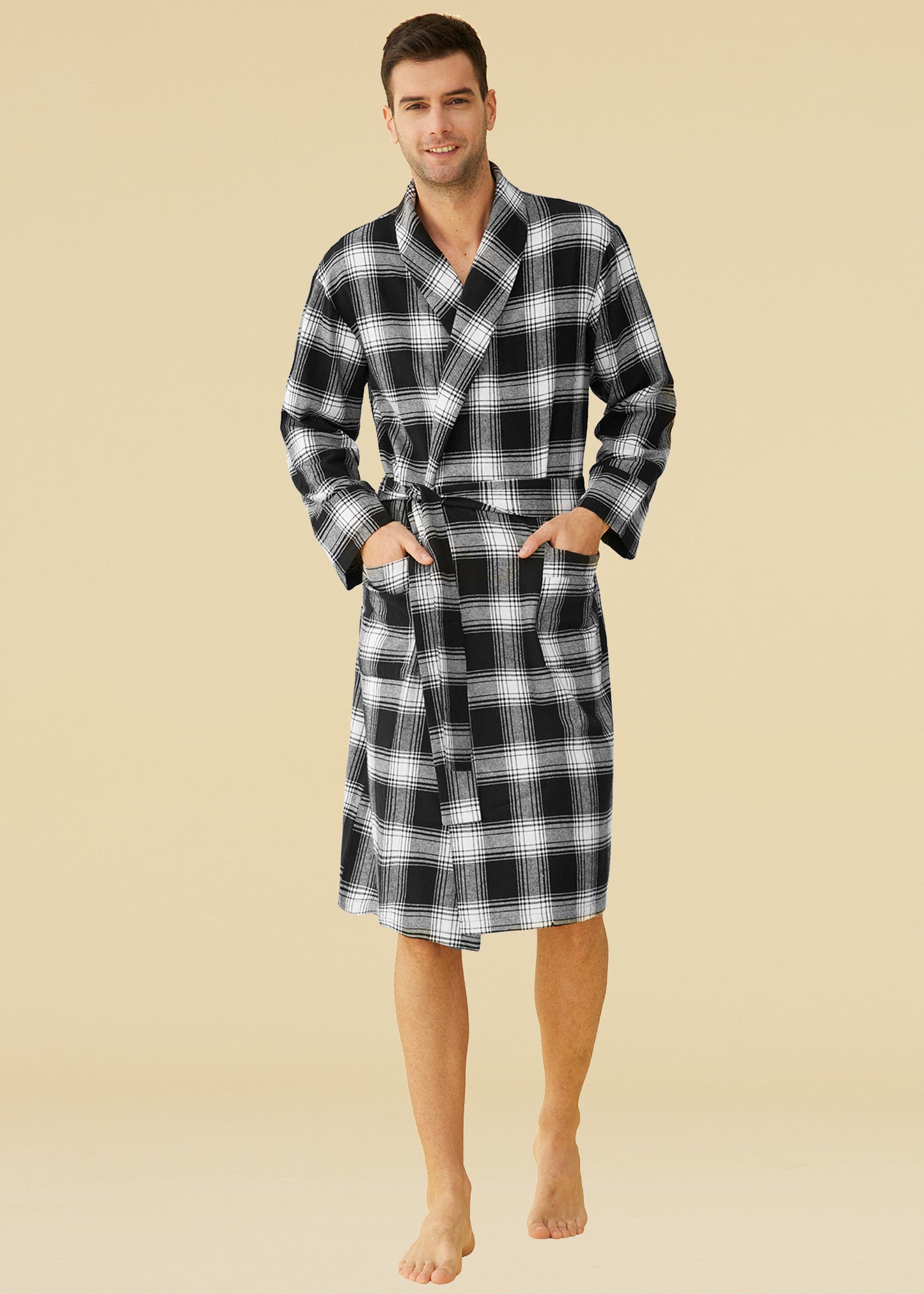 Men's Cotton Flannel Robe