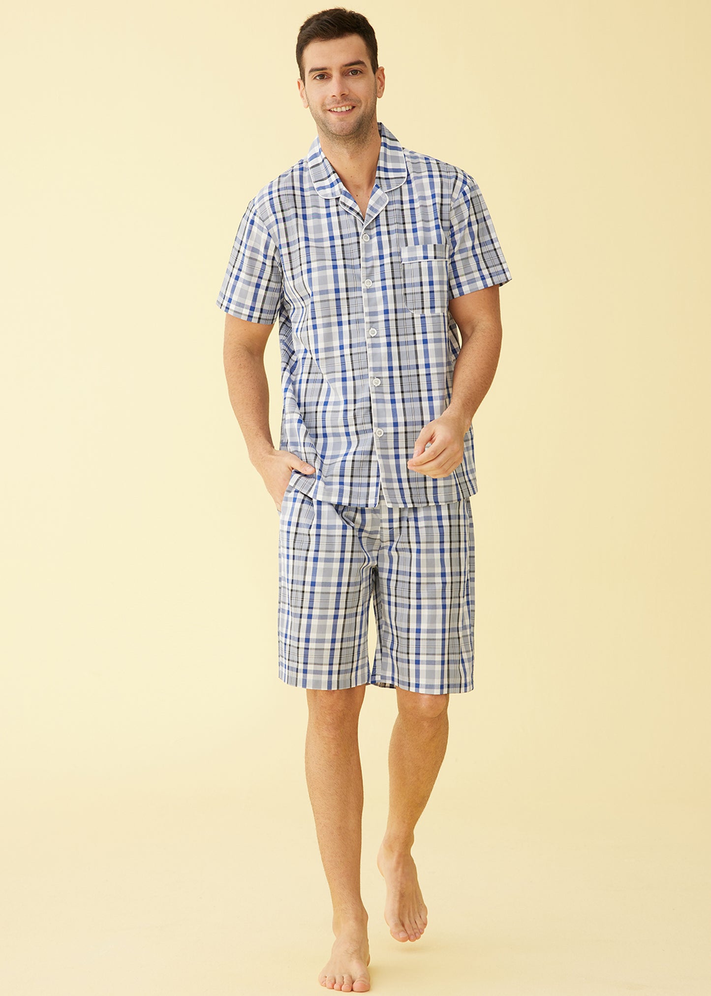 Men's Cotton Woven Short Sleepwear Pajama Set – Latuza