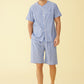 Men's Summer Cotton Pajamas Shorts Set