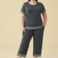 Women's Bamboo Viscose Capri Lounge Pajama Set