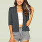 Women's Bamboo Viscose Knit Open Front Cropped Cardigan