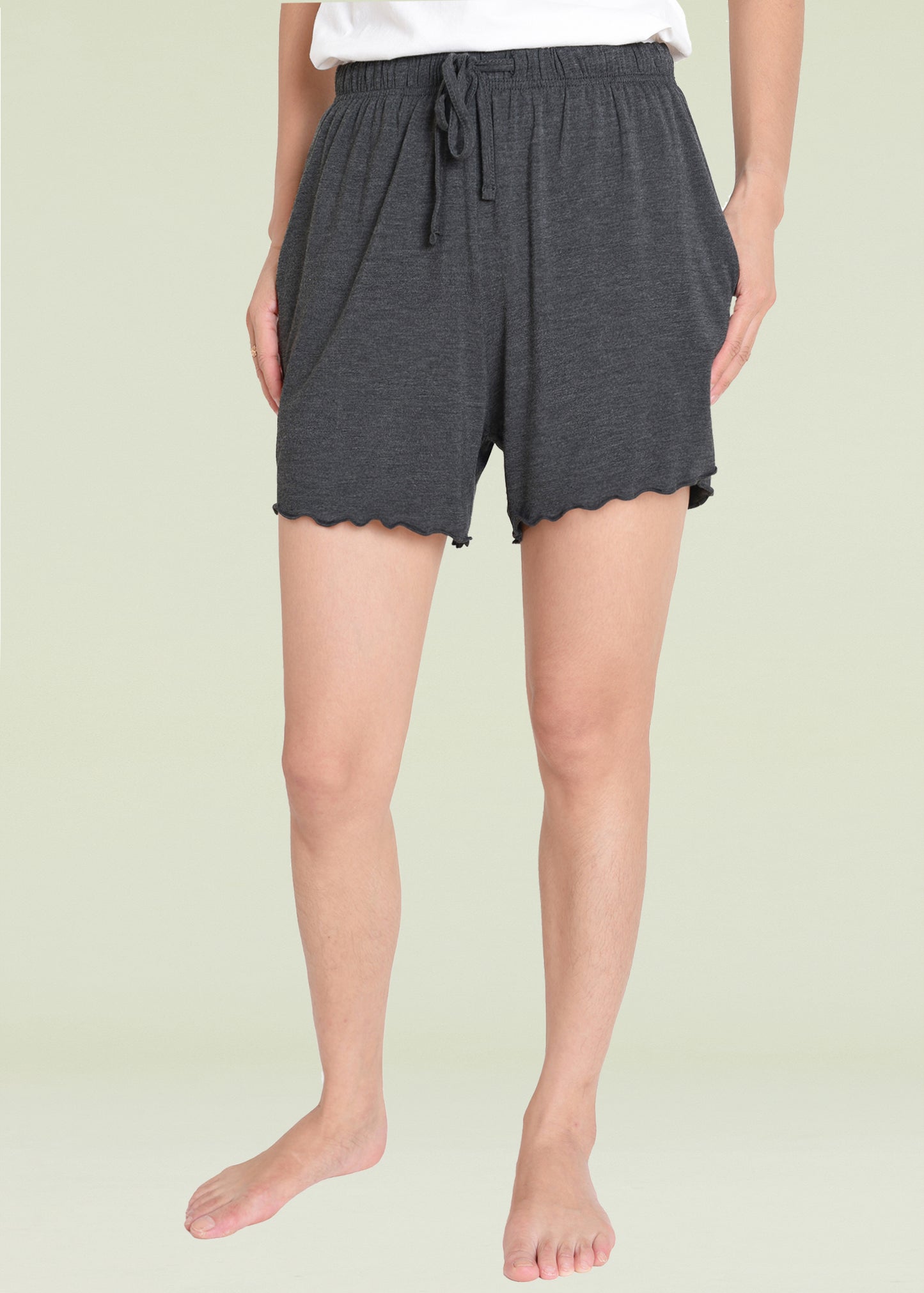 Women's Bamboo Viscose Pajama Bottoms Sleep Shorts with Pockets