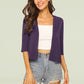 Women's Bamboo Viscose Knit Open Front Cropped Cardigan