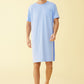Men's Cotton Nightshirt Short Sleeves Sleep Shirt Nightgown