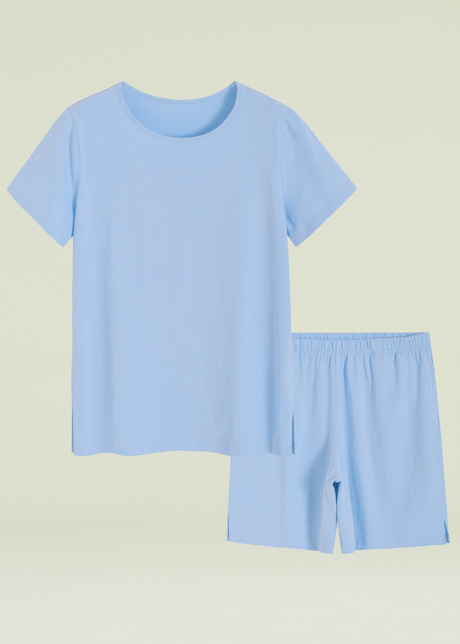 Cotton Lounge Set, Cotton Jersey Lounge Set Fold Over, Lounge Sets for  Women Cotton (M,Blue Short Sleeves) : : Clothing, Shoes &  Accessories