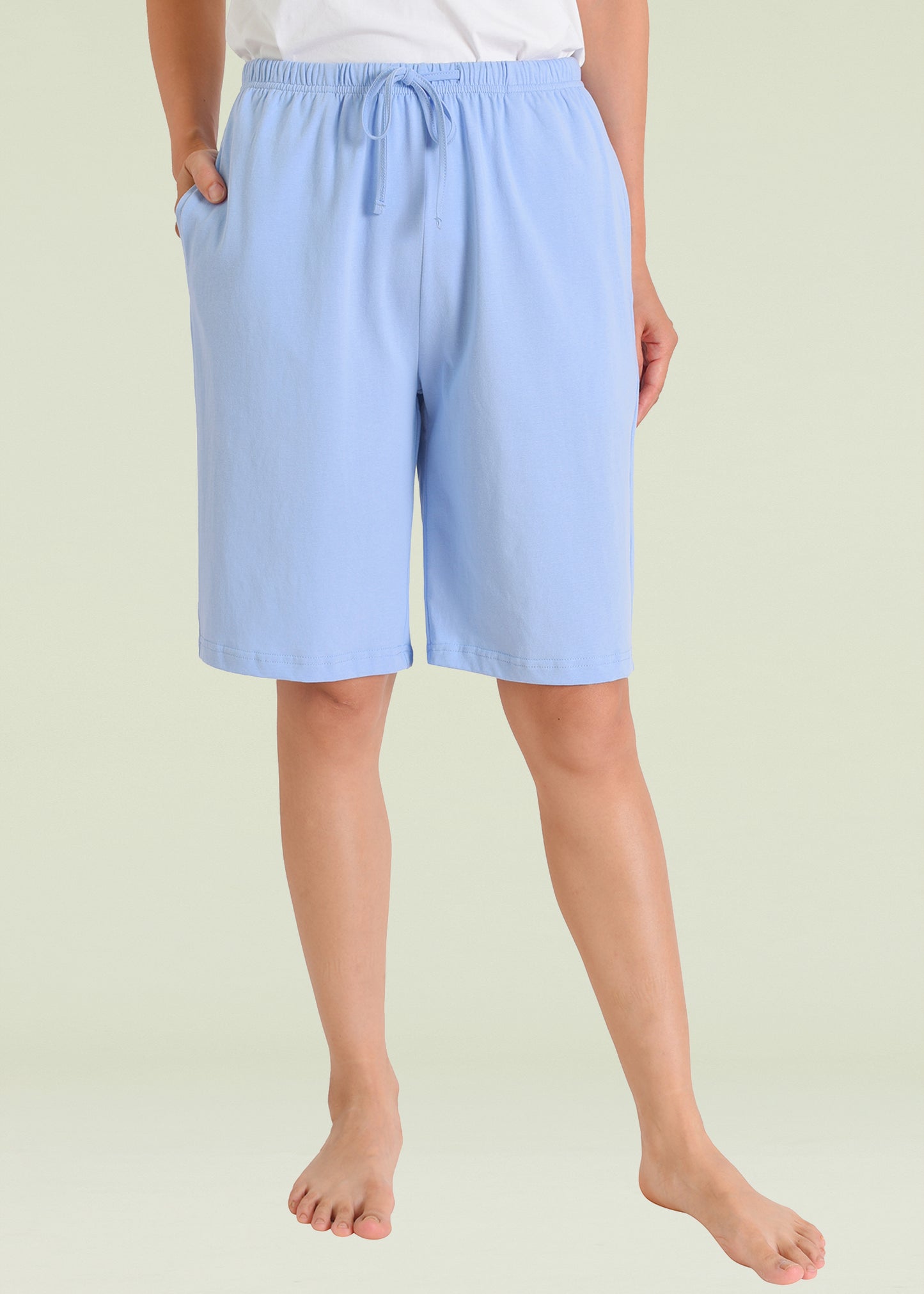 Women's Cotton Pajama Shorts Soft Bermuda Sleep Shorts