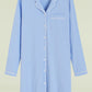 Women's Cotton Nightshirt Button Up Long Sleeves Sleep Shirt