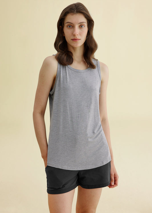 Women's Bamboo Viscose Sleep Tank Top Sleeveless Pajamas Shirt