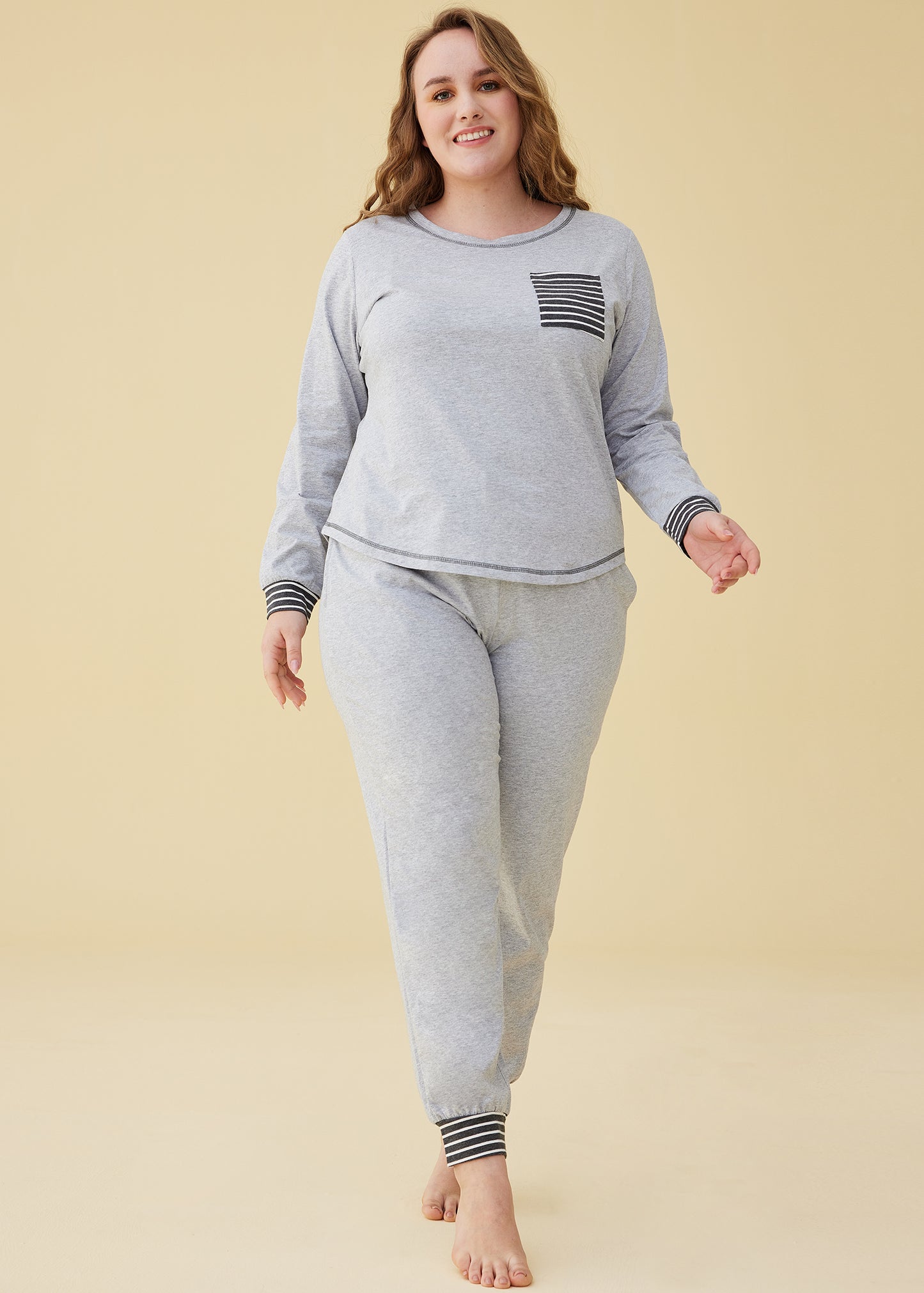 Women's Cotton Pajama Set Long Sleeve Sleepwear