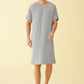 Men's Bamboo Viscose Nightshirt Short Sleeves Sleep Shirt