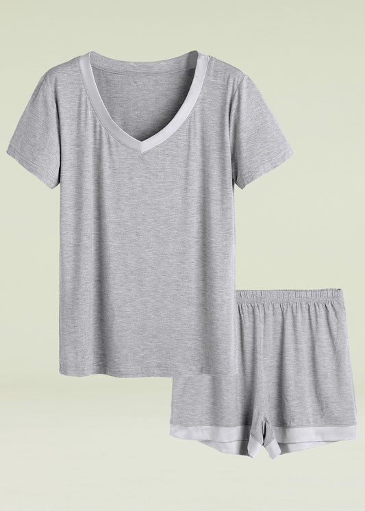 Women's Petite Size Pajama Short Sets Two Piece Loungewear