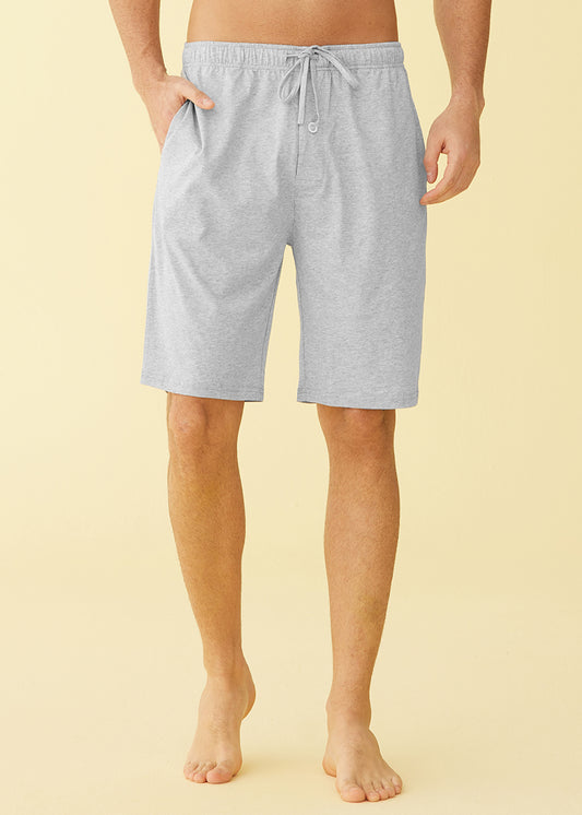 Men's Cotton Pajama Bottoms Soft Lounge Shorts with Pockets