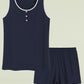 Women's Cotton Loungewear Set Sleep Tank Top with Pajama Shorts