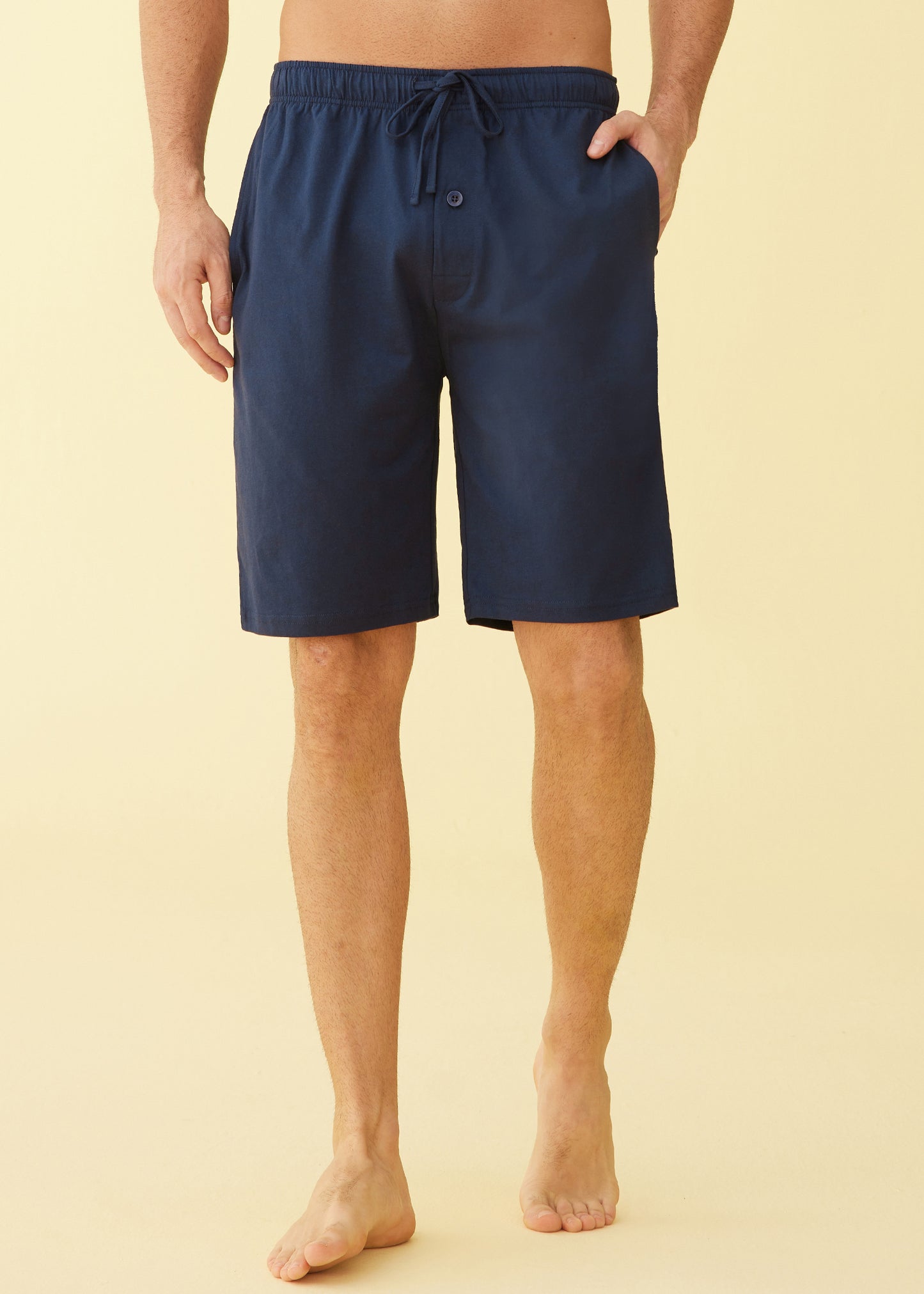 Men's Cotton Pajama Bottoms Soft Lounge Shorts with Pockets