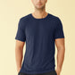 Men's Bamboo Viscose Crew Neck Short Sleeves Pajama Sleep Shirt