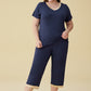 Women’s Bamboo Tops with Capri Pants Pajamas Set