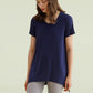 Women's Bamboo Viscose Loungewear Short Sleeves Tunic T-Shirt