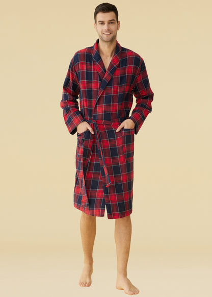 Men's Cotton Flannel Robe