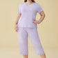 Women’s Bamboo Tops with Capri Pants Pajamas Set