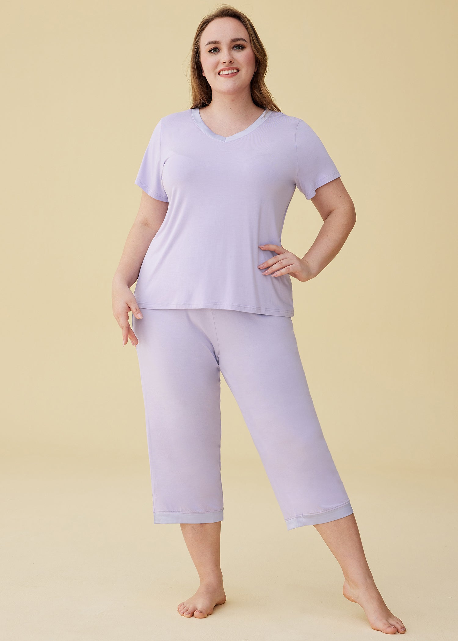 Latuza Women's Sleepwear Tops with Capri Pants Palestine