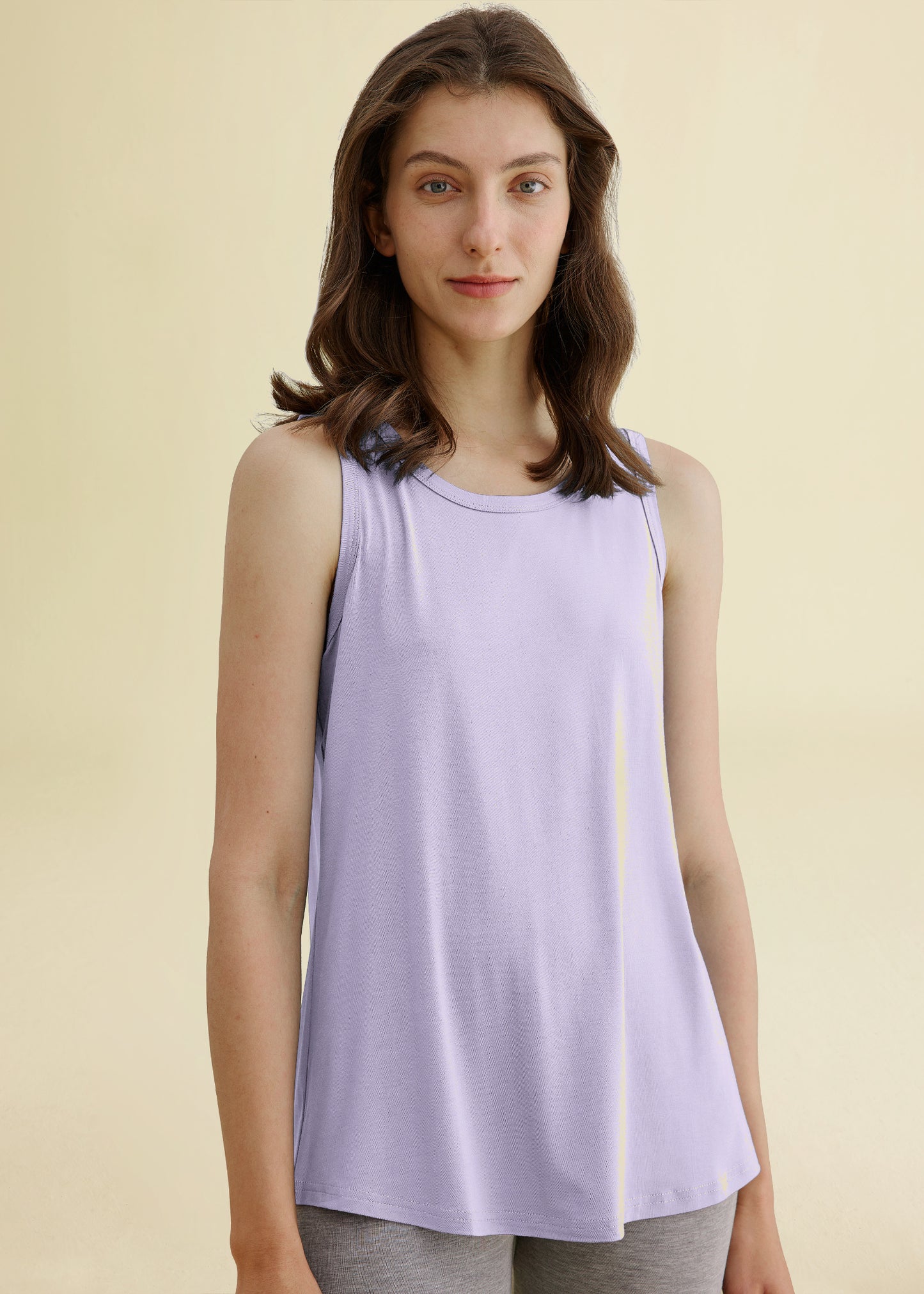 Women's Bamboo Viscose Sleep Tank Top Sleeveless Pajamas Shirt