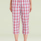 Women's Capri Pajama Pants Cotton PJ Bottoms with Pockets