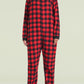 Women's Flannel Zipper Onesie Long Sleeves Pajama Jumpsuit