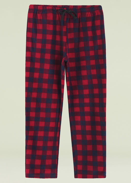 Women's Fleece Plaid Pajama Pants with Pockets