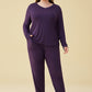 Women's Bamboo Viscose Long Sleeves Top Jogger Pants Pajamas Set